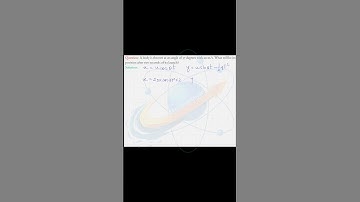 Solution to Problem on equation of projectile motion