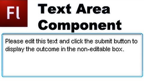 Flash Tutorial: The Text Area Component  -HD-