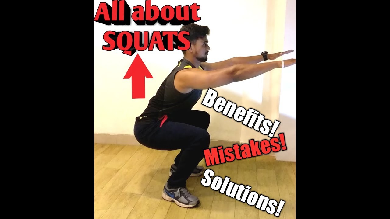 how to do perfect squat in hindi II squats benefits and mistakes - YouTube