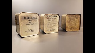 1943 Life Raft Rations Army Air Force Survival MRE Tasting Test Vintage Radio & K Meal Unit Review