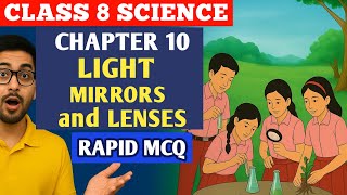 Light: Mirrors & Lenses | Class 8 Science Chapter 10 MCQ, Questions & Answers | Curiosity Book 2025