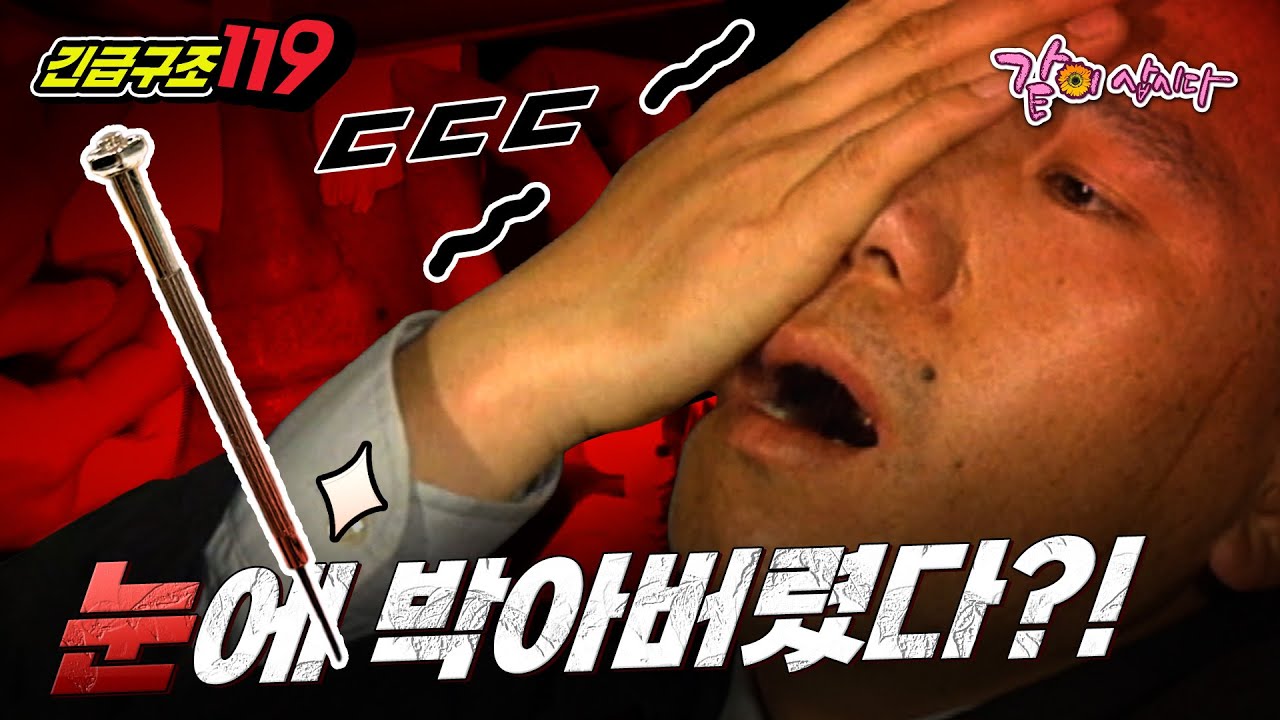 [긴급구조119] 못을 벽이 아닌 눈에 박아버렸다?!?! ㅣKBS 1995.05.23  방송