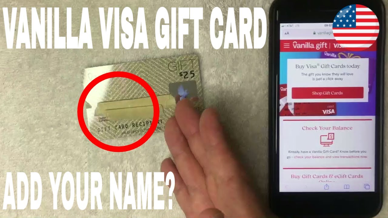 How To Add Name To Vanilla Visa Gift Debit Card Account 🔴