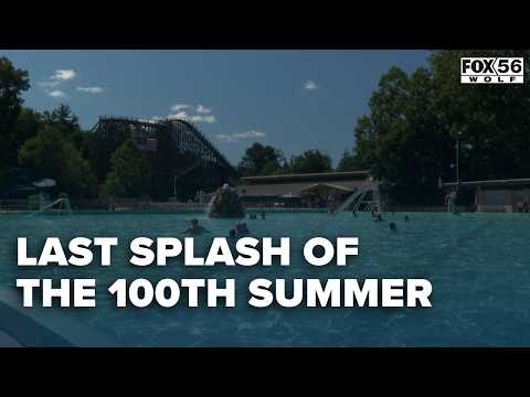 Last splash of the 100th summer season at Knoebels Amusement Resort