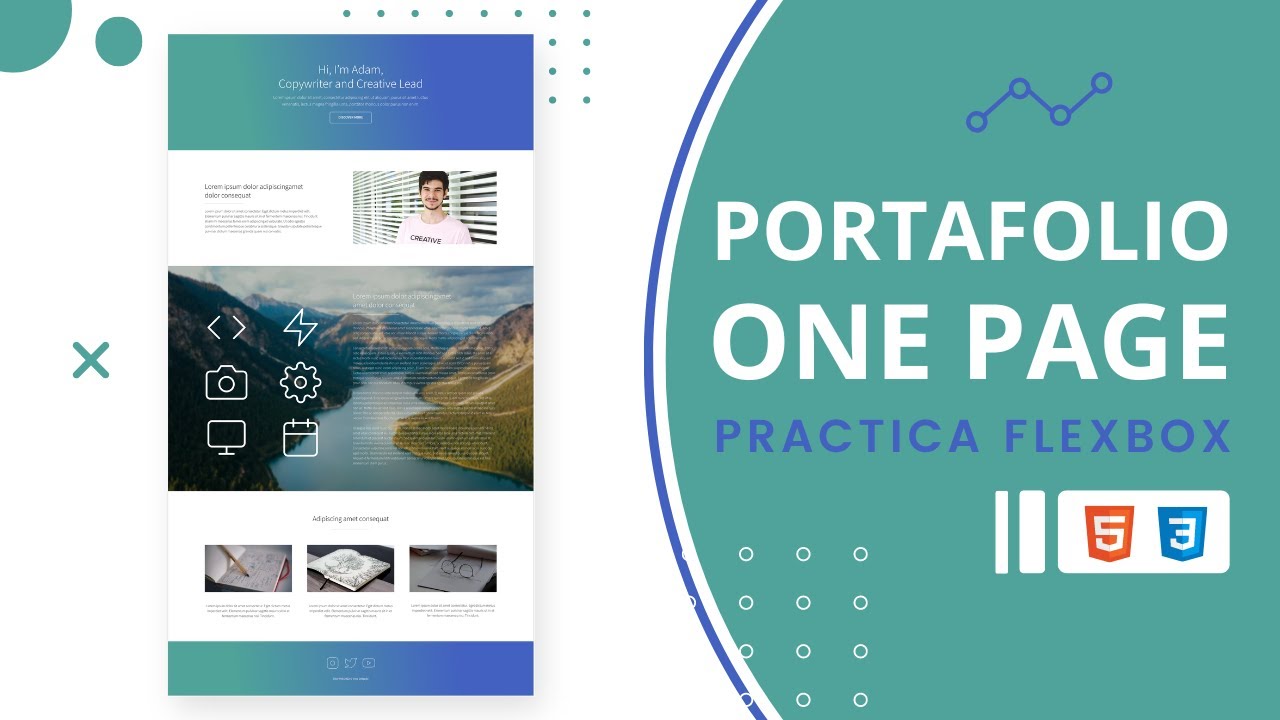 Portafolio Estilo One Page | HTML Y CSS (Flex) - YouTube