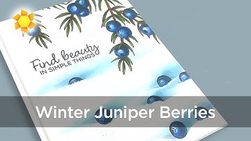 Winter Juniper Berries in Copic Marker