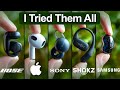 Best open earbuds 2024 tested  compared  bose vs sony vs airpods vs shokz
