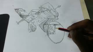 How to drawing ||Cbr 250rr||how to draw video ||big motorcycle car 250rr,