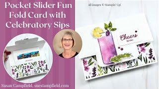 Pocket Slider Fun Fold Card with Celebratory Sips