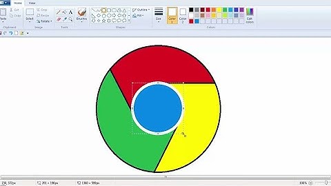 how to draw google Chrome logo using Ms Paint EASY in 1 minute...The dream