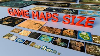 VIDEO GAME Maps Size Comparison - Top 40 open world game maps size comparison