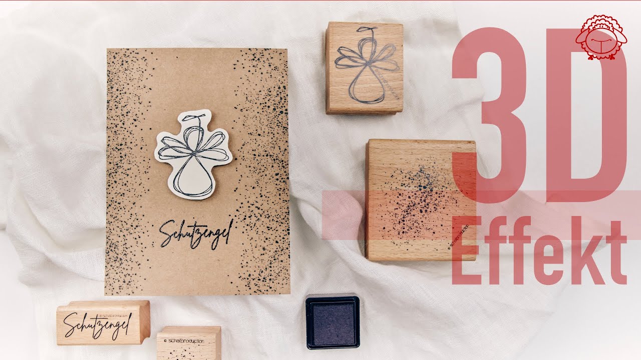 Azeeda Gummistempel 'Engelsflügel Baby' - Unmontiert, Größe A8, Für Basteln & Karten