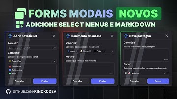 New Discord Modals (Text and Select Menu in Modals) - discord.js v14