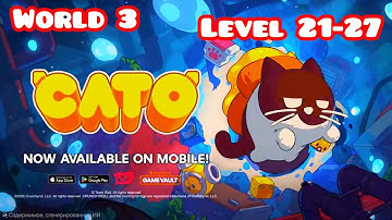 CATO Full Walkthrough – World 3 Levels 21-27 Complete | Cat + Toast Puzzle Game (Crunchyroll)