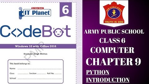 APS class 6 Computer | Chapter 9 | PYTHON INTRODUCTION  | IT PLANET | @nksclasses