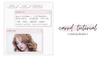 simple cute & interactive carrd tutorial — © dollzito