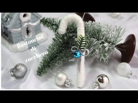 Lavoretti Di Natale Con Zucchero.Bastoncini Di Zucchero Natalizi Con La Lana Youtube