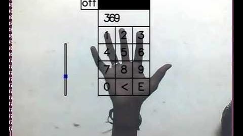Human Computer interaction - opencv - virtual keypad