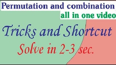 Permutation and combination (in only one video) in hindi by kd sir