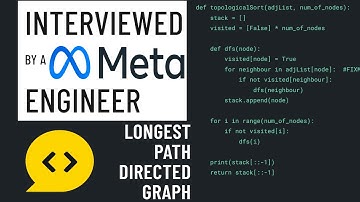 Longest Path in a Directed Graph: Python Interview with a Meta Engineer (no-hire signal)