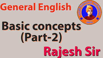 Basic concepts (Part-2) of B.A&B.Sc-1st UG General English Video Lecture Hindi SVM JOBNER