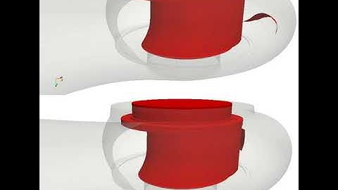 Parametric study for the transport of a rag in a centrifugal pump - face view