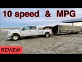 10 SPEED   and   MPG  TOWING TEST   -   2020 FORD F350   -   Hotshot Trucking