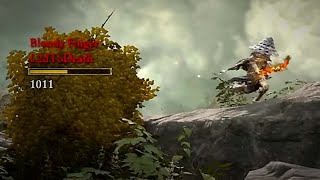 I fought Miyazaki Deathblight gl*tching, then I tried to chainsaw him, but Miyazaki runs super fast