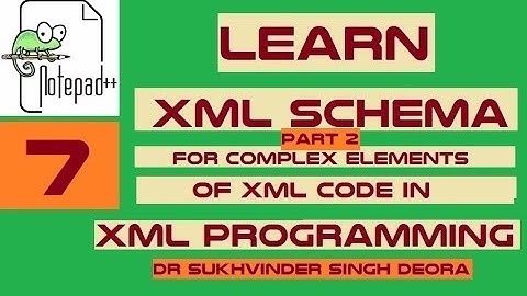 Lesson 7: XML Programming: XML Schema for Complex Elements Part 2