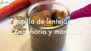 PAPILLA DE LENTEJAS, ZANAHORIA Y MANZANA - Recetas Nutritivas-HECHOxMAMÁ by hechoxmama 18,245 views 6 years ago 3 minutes, 36 seconds