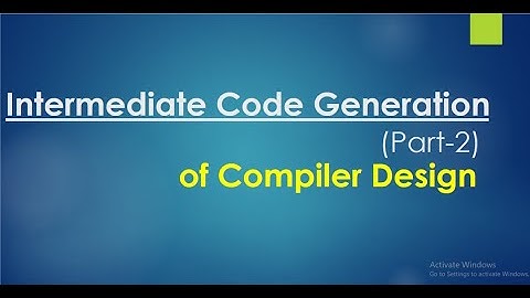 Intermediate Code Part 2