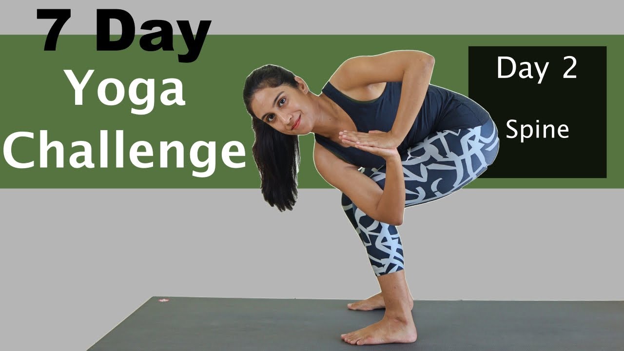 7 Day Yoga Challenge | Day 2 | Spine | Yoga at Home | Yogbela - YouTube