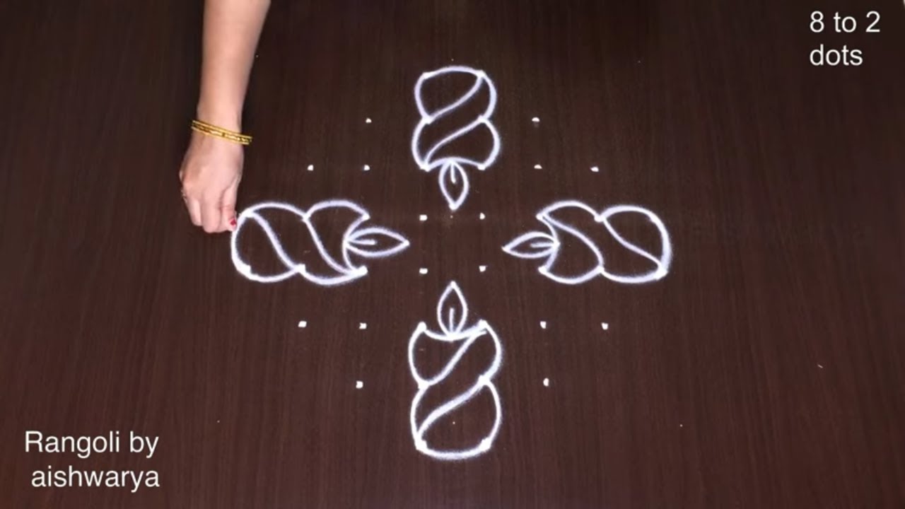 Merry Christmas Candle Rangoli Design