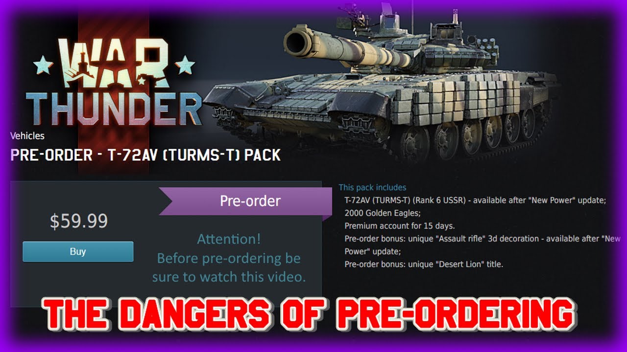 Why You SHOULDN'T Pre-Order Premiums | War Thunder