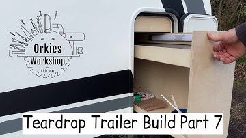 Teardrop Trailer Build Part 7: Building the Interior | Raised Bed, Pull-Out Kitchen, & More!