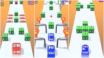 Jelly Run 2048 ULTIMATE Gameplay | 3 Shape Play Showdown! | 2048 To  32g Race