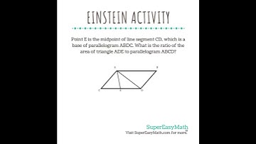 What is the ratio? #tiffany #supereasymath #math ##einsteinactivity #parallelogram #ratio