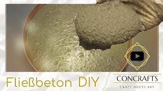 Flowing concrete (concrete for pouring) easy and cheap do it yourself DIY [recipe/ manual/ tutorial]