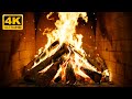 Fireplace Snow Silence With Dancing Firelight And Whispering Logs For Soft Christmas Background