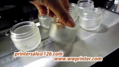 Glass Jar Sceen Printer with Camera Registration CCD system