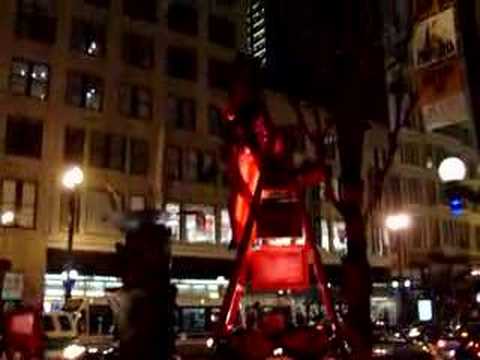 Redmoon Theatre performance on State Street at Looptopia