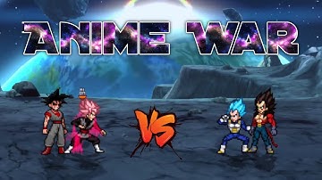 Evil Goku TP & Goku Black SSR DBFZ VS Vegeta SSB DBFZ & Vegeta SSJ4 in Jump Force Mugen