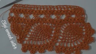 Kaç Defa Söktüm Ama Sonunda Oldu Turuncu Severler Için Bademli Havlu Kenarı Modelim