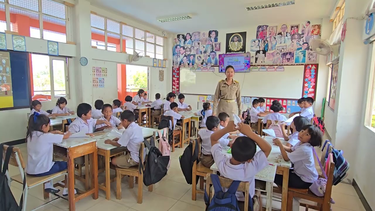 กิจกรรมบ้านนักวิทยาศาสตร์น้อยระดับประถม เรื่องเครื่องบินกระดาษ ชั้นป.1 โรงเรียนบ้านหนองหอย สพป.ปข.2