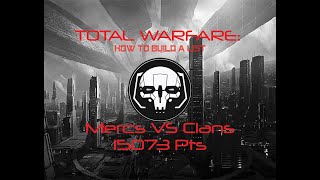 Total Warfare List Building #battletech #listbuilding #howto