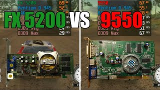 GeForce FX 5200 (64 bit) vs Radeon 9550 Test In 10 Games (No FPS Drop - Capture Card)