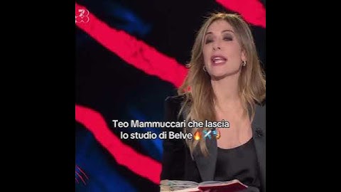 TEO MAMMUCCARI LASCIA LO STUDIO DI BELVE #lebelve #belve #francescafagnani #grandefratello