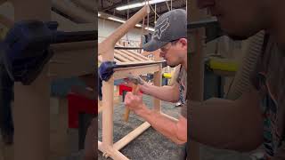 Building the Fahmida Chair.  #furniture #woodworking #shorts