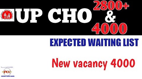 Up cho 2800+ waiting list update||up cho 4000 new vacancy  2022 #cho_2800 @ankityadav2x540