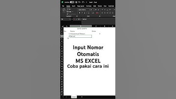 Cara Membuat Nomor Urut Otomatis Di MS Excel #excel #tutorial #tutorialexcel #belajarexcel